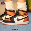 کتونی ایر جردن 1 ساقدار های نارنجی مشکی (Shattered Backboard)