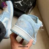 کتونی نایک جردن 1 بدون ساق لو رنگ آبی یخی طوسی (Jordan 1 Low)