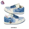 کتونی جردن وان لویی ویتون آبی سفید (Jordan 1 Low LV)