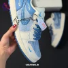 کتونی جردن وان لویی ویتون آبی سفید (Jordan 1 Low LV)