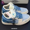 کتونی جردن وان لویی ویتون آبی سفید (Jordan 1 Low LV)