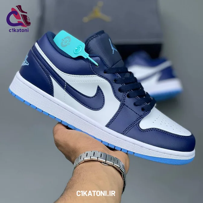 کتونی نایک جردن 1 لو سرمه ای آبی (Jordan 1 Low)